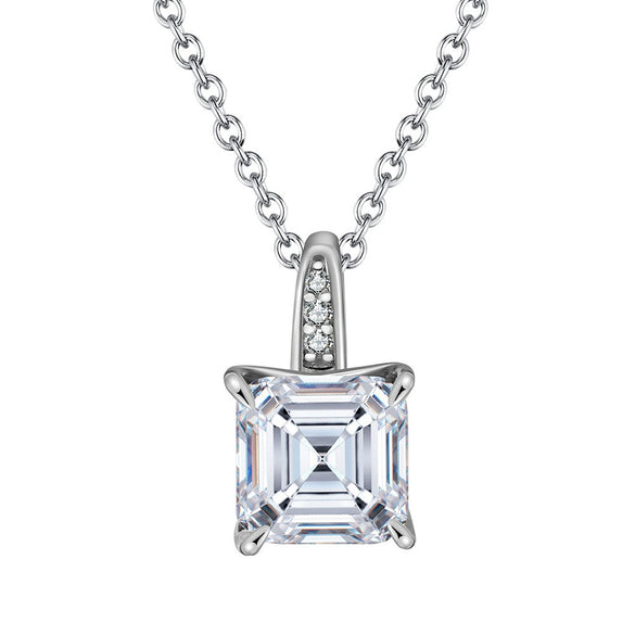 Wholesale Jewelry Geometric Sterling Silver 925 Moissanite Electroplated Necklace And Earrings For Women