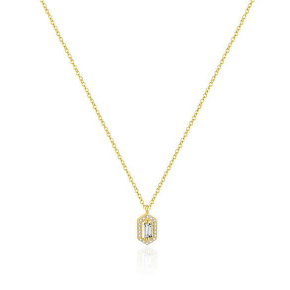 Wholesale Jewelry Geometric 925 Sterling Silver Necklace Bracelet Earrings Ring For Women With Zirconia Design