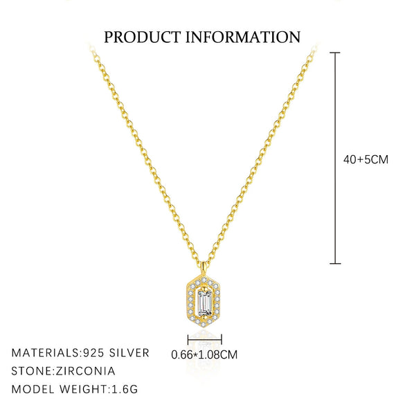 Wholesale Jewelry Geometric 925 Sterling Silver Necklace Bracelet Earrings Ring For Women With Zirconia Design