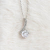 Wholesale Jewelry Geometric 925 Sterling Silver Ochain Mini Zircon Pendant Necklace For Women