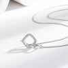 Wholesale Jewelry Geometric 925 Sterling Silver Ring Link Necklace For Women