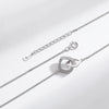 Wholesale Jewelry Geometric 925 Sterling Silver Ring Link Necklace For Women