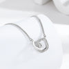 Wholesale Jewelry Geometric 925 Sterling Silver Ring Link Necklace For Women