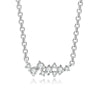 Wholesale Jewelry Geometric Style Asymmetrical Zircon 925 Sterling Silver And Copper O Chain Electroplated Fashion Necklace For Women And Couple