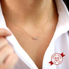 Wholesale Jewelry Geometric Style Asymmetrical Zircon 925 Sterling Silver And Copper O Chain Electroplated Fashion Necklace For Women And Couple