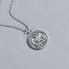 Wholesale Jewelry Geometric Style Eagle Coin 925 Silver Electroplated Bead Chain Necklace For Men And Women