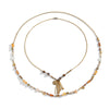 Wholesale Jewelry Geometric Style Irregular Turquoise Coin Necklace Iron Chain Acrylic Alloy Electroplated