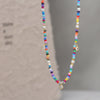 Wholesale Jewelry Geometric Style Pearl S925 Sterling Silver Necklace For Women With Electroplating