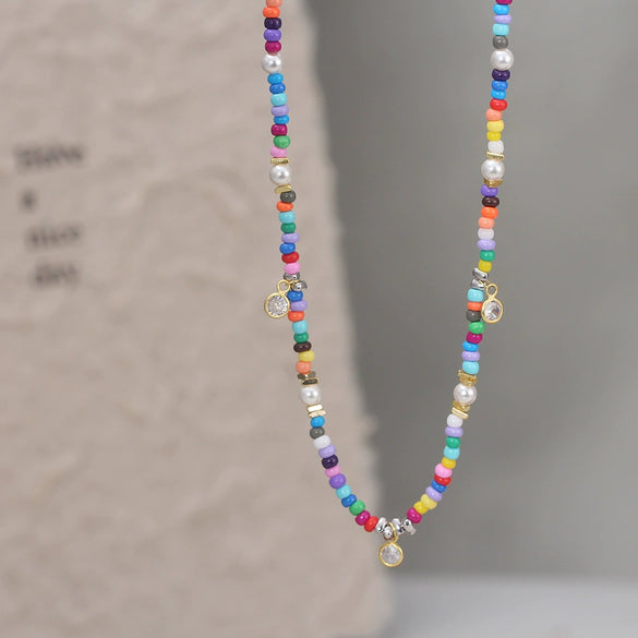 Wholesale Jewelry Geometric Style Pearl S925 Sterling Silver Necklace For Women With Electroplating