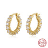 Wholesale Jewelry Geometric Style S925 Silver Electroplated Micro Inlaid Zirconium