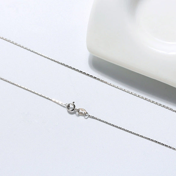 Wholesale Jewelry Geometric Style S925 Sterling Silver Bamboo Chain Necklace Unisex