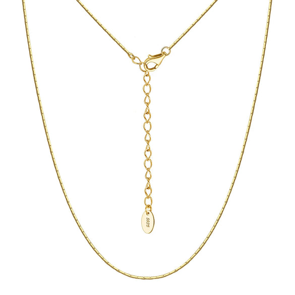 Wholesale Jewelry Geometric Style S925 Sterling Silver Bamboo Chain Necklace Unisex