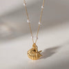 Wholesale Jewelry Geometric Style Stainless Steel And Titanium Steel Starfish Shell Necklace