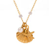 Wholesale Jewelry Geometric Style Stainless Steel And Titanium Steel Starfish Shell Necklace