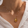 Wholesale Jewelry Geometric Style Stainless Steel And Titanium Steel Starfish Shell Necklace