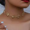Wholesale Jewelry Geometric Style Zinc Alloy Electroplated Sunflower Totem Ochain Pendant Necklace For Women
