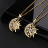 Wholesale Jewelry Geometric Sun Pendant Necklace Copper Electroplating The Crown Style Ochain