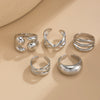 Wholesale Jewelry Geometric Three Dimensional Cross Opening Zinc Alloy Ring With Electroplating For Women