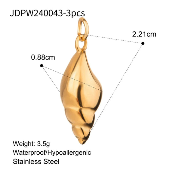 Wholesale Jewelry Geometric Titanium Steel And Stainless Steel Starfish Shell Pendant Electroplated With Color Preservation