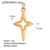 Wholesale Jewelry Geometric Titanium Steel And Stainless Steel Starfish Shell Pendant Electroplated With Color Preservation