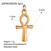 Wholesale Jewelry Geometric Titanium Steel And Stainless Steel Starfish Shell Pendant Electroplated With Color Preservation
