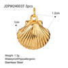 Wholesale Jewelry Geometric Titanium Steel And Stainless Steel Starfish Shell Pendant Electroplated With Color Preservation