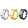 Wholesale Jewelry Geometric Titanium Steel Casting Ring With Electroplating
