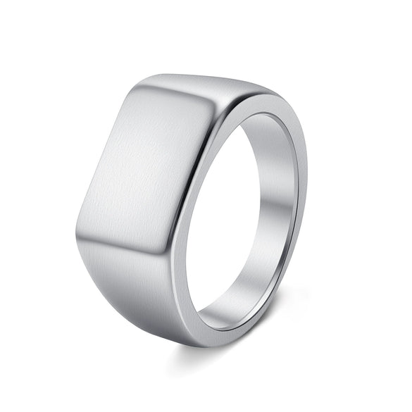 Wholesale Jewelry Geometric Titanium Steel Casting Ring With Electroplating