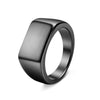 Wholesale Jewelry Geometric Titanium Steel Casting Ring With Electroplating