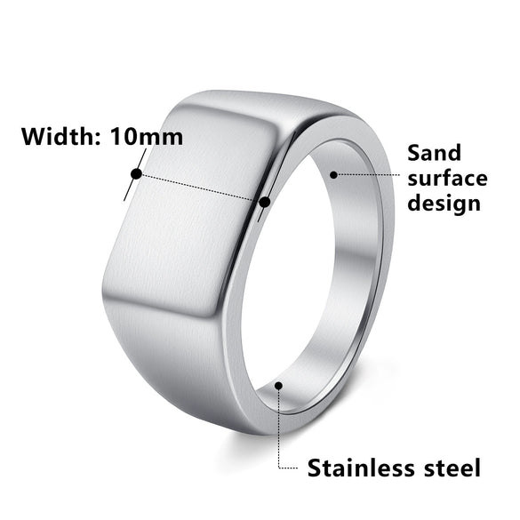 Wholesale Jewelry Geometric Titanium Steel Casting Ring With Electroplating