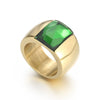 Wholesale Jewelry Geometric Titanium Steel Electroplated Multicolor Personality Ladies Wide Ring