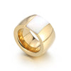 Wholesale Jewelry Geometric Titanium Steel Electroplated Multicolor Personality Ladies Wide Ring