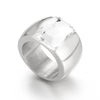 Wholesale Jewelry Geometric Titanium Steel Electroplated Multicolor Personality Ladies Wide Ring