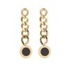 Wholesale Jewelry Geometric Titanium Steel Exaggerated Tassel Chain Earrings For Women Electroplated