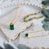 Wholesale Jewelry Geometric 316L Stainless Steel Gold Plated Inlay Design Necklace Unisex
