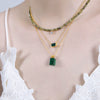 Wholesale Jewelry Geometric 316L Stainless Steel Gold Plated Inlay Design Necklace Unisex