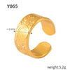 Wholesale Jewelry Geometric 316L Stainless Steel Gold Plated Opening Ring
