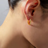 Wholesale Jewelry Geometric 316L Stainless Steel Gold Plated Ushaped Earrings