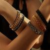 Wholesale Jewelry Geometric 316L Stainless Steel Goldplated Bracelet