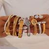Wholesale Jewelry Geometric 316L Stainless Steel Goldplated British Retro Bracelet