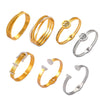 Wholesale Jewelry Geometric 316L Stainless Steel Goldplated British Retro Bracelet