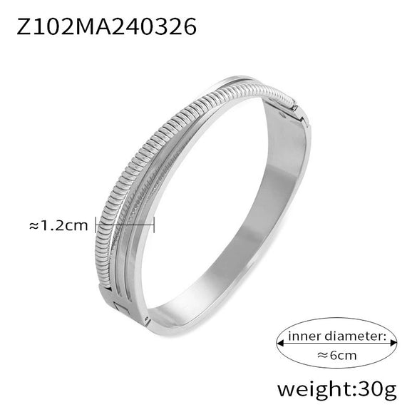 Wholesale Jewelry Geometric 316L Stainless Steel Goldplated British Retro Bracelet