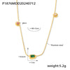 Wholesale Jewelry Geometric Titanium Steel 18K Gold Plated Pendant Clavicle Chain For Women Niche Style