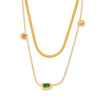 Wholesale Jewelry Geometric Titanium Steel 18K Gold Plated Pendant Clavicle Chain For Women Niche Style
