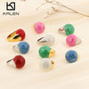 Wholesale Jewelry Geometric Titanium Steel Ring And Bracelet With Enamel Drop Glaze And Electroplating