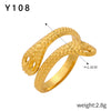 Wholesale Jewelry Geometric 316L Stainless Steel Ring Electroplated Multilayer Stacked Unisex