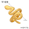 Wholesale Jewelry Geometric 316L Stainless Steel Ring Electroplated Multilayer Stacked Unisex