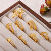 Wholesale Jewelry Geometric 316L Stainless Steel Ring Electroplated Multilayer Stacked Unisex