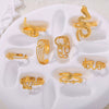 Wholesale Jewelry Geometric 316L Stainless Steel Ring Electroplated Multilayer Stacked Unisex