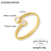 Wholesale Jewelry Geometric 316L Stainless Steel Shell Acrylic Goose Throat Shape Opening Bracelet Electroplated